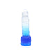 Kiotos Cox Color - Gekleurde Dildo 08 - 18,5 x 4 cm - Transparant/Blauw-Laced-up.nl