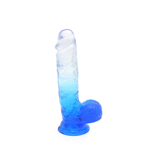 Kiotos Cox Color - Gekleurde Dildo 08 - 18,5 x 4 cm - Transparant/Blauw-Laced-up.nl