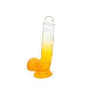 Kiotos Cox Color - Gekleurde Dildo 08 - 18,5 x 4 cm - Transparant/Geel-Laced-up.nl