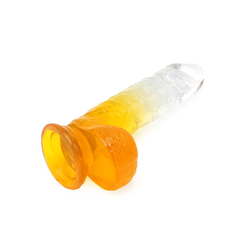 Kiotos Cox Color - Gekleurde Dildo 08 - 18,5 x 4 cm - Transparant/Geel-Laced-up.nl