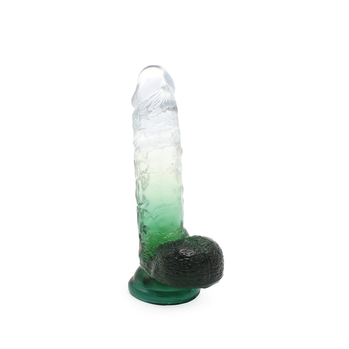 Kiotos Cox Color - Gekleurde Dildo 08 - 18,5 x 4 cm - Transparant/Groen-Laced-up.nl