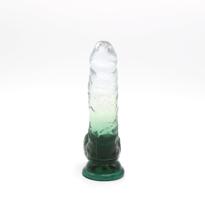 Kiotos Cox Color - Gekleurde Dildo 08 - 18,5 x 4 cm - Transparant/Groen-Laced-up.nl