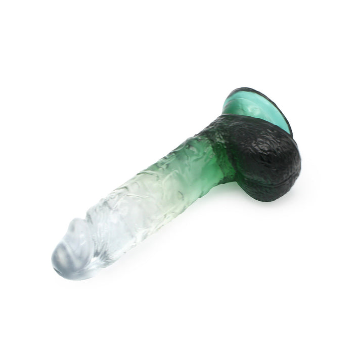 Kiotos Cox Color - Gekleurde Dildo 08 - 18,5 x 4 cm - Transparant/Groen-Laced-up.nl