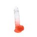Kiotos Cox Color - Gekleurde Dildo 08 - 18,5 x 4 cm - Transparant/Rood-Laced-up.nl
