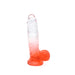 Kiotos Cox Color - Gekleurde Dildo 08 - 18,5 x 4 cm - Transparant/Rood-Laced-up.nl