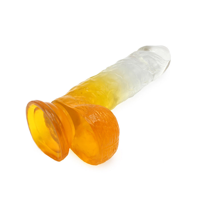 Kiotos Cox Color - Gekleurde Dildo 09 - 21,5 x 4,3 cm - Transparant/Geel-Laced-up.nl