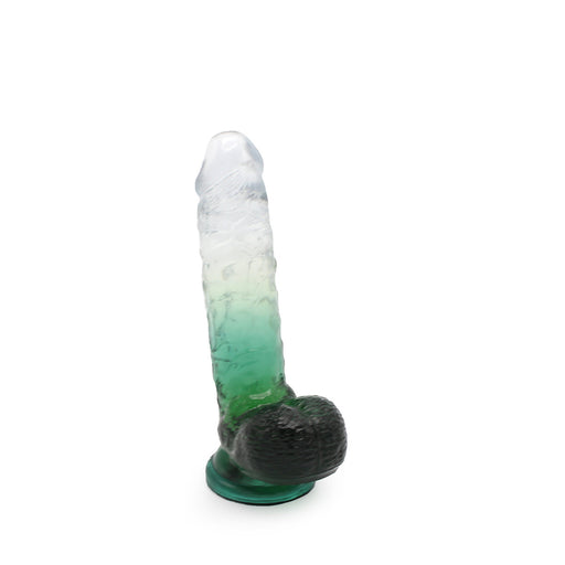 Kiotos Cox Color - Gekleurde Dildo 09 - 21,5 x 4,3 cm - Transparant/Groen-Laced-up.nl