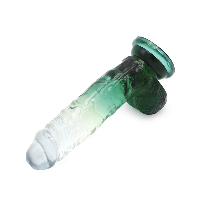 Kiotos Cox Color - Gekleurde Dildo 09 - 21,5 x 4,3 cm - Transparant/Groen-Laced-up.nl