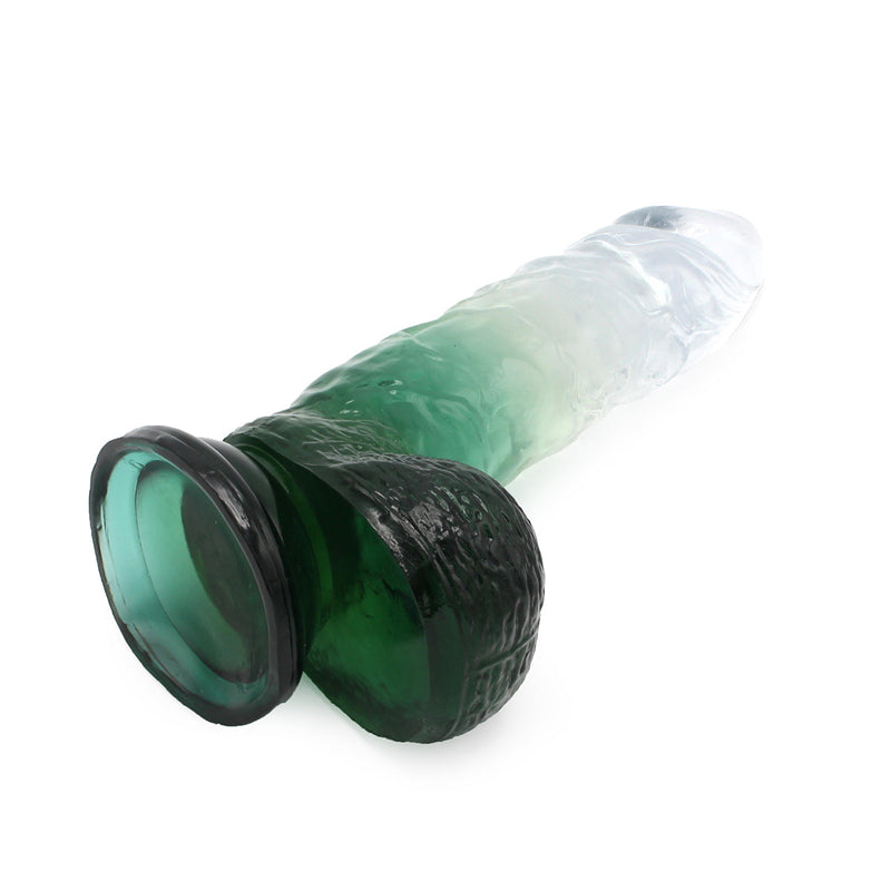 Kiotos Cox Color - Gekleurde Dildo 09 - 21,5 x 4,3 cm - Transparant/Groen-Laced-up.nl