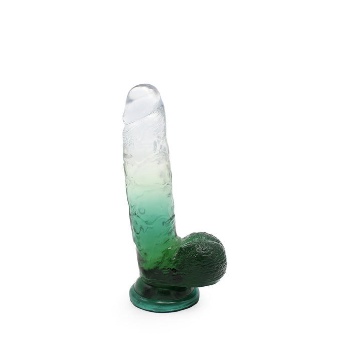 Kiotos Cox Color - Gekleurde Dildo 09 - 21,5 x 4,3 cm - Transparant/Groen-Laced-up.nl
