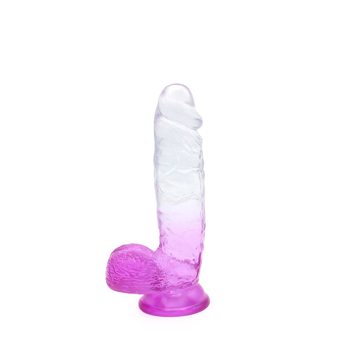 Kiotos Cox Color - Gekleurde Dildo 09 - 21,5 x 4,3 cm - Transparant/Paars-Laced-up.nl
