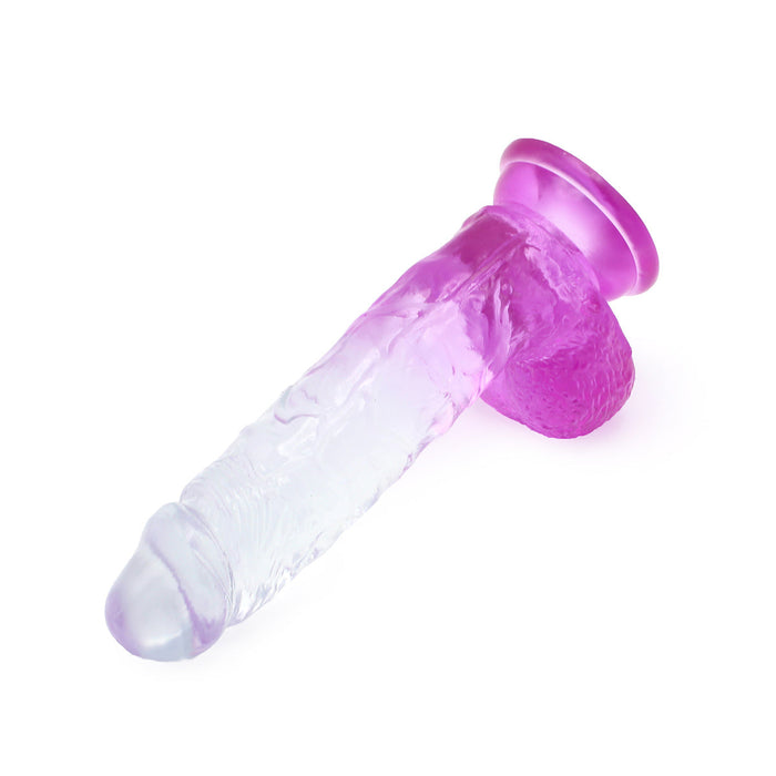 Kiotos Cox Color - Gekleurde Dildo 09 - 21,5 x 4,3 cm - Transparant/Paars-Laced-up.nl