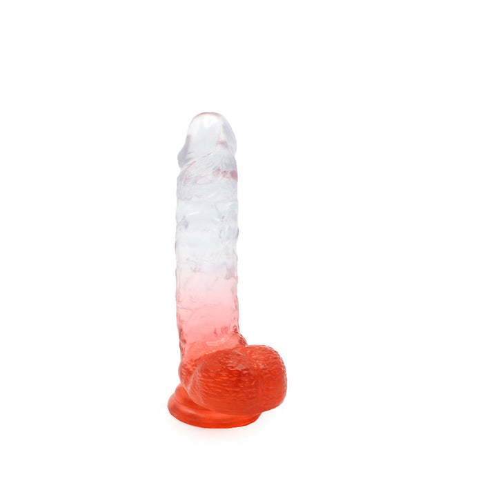Kiotos Cox Color - Gekleurde Dildo 09 - 21,5 x 4,3 cm - Transparant/Rood-Laced-up.nl