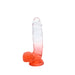 Kiotos Cox Color - Gekleurde Dildo 09 - 21,5 x 4,3 cm - Transparant/Rood-Laced-up.nl