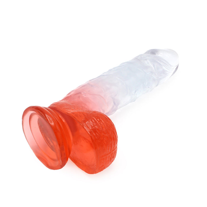 Kiotos Cox Color - Gekleurde Dildo 09 - 21,5 x 4,3 cm - Transparant/Rood-Laced-up.nl