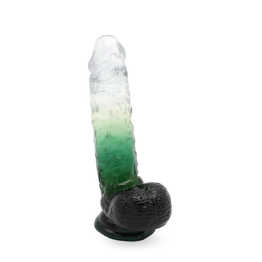 Kiotos Cox Color - Gekleurde Dildo 10 - 25 x 5,5 cm - Transparant/Groen-Laced-up.nl