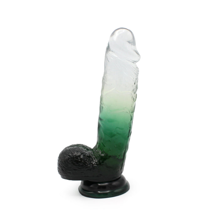 Kiotos Cox Color - Gekleurde Dildo 10 - 25 x 5,5 cm - Transparant/Groen-Laced-up.nl