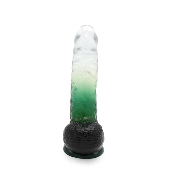 Kiotos Cox Color - Gekleurde Dildo 10 - 25 x 5,5 cm - Transparant/Groen-Laced-up.nl