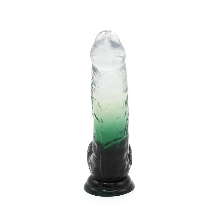 Kiotos Cox Color - Gekleurde Dildo 10 - 25 x 5,5 cm - Transparant/Groen-Laced-up.nl