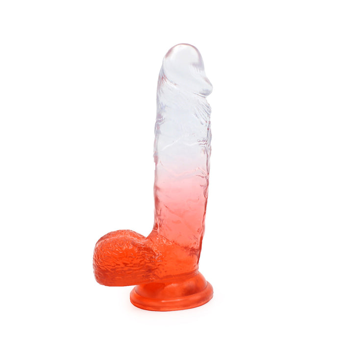 Kiotos Cox Color - Gekleurde Dildo 10 - 25 x 5,5 cm - Transparant/Rood-Laced-up.nl