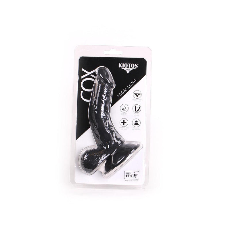 Kiotos Cox - Dildo 16 x 4 cm - Zwart-Laced-up.nl