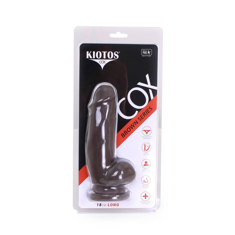 Kiotos Cox - Dildo 18 x 4.8 cm - Bruin-Laced-up.nl