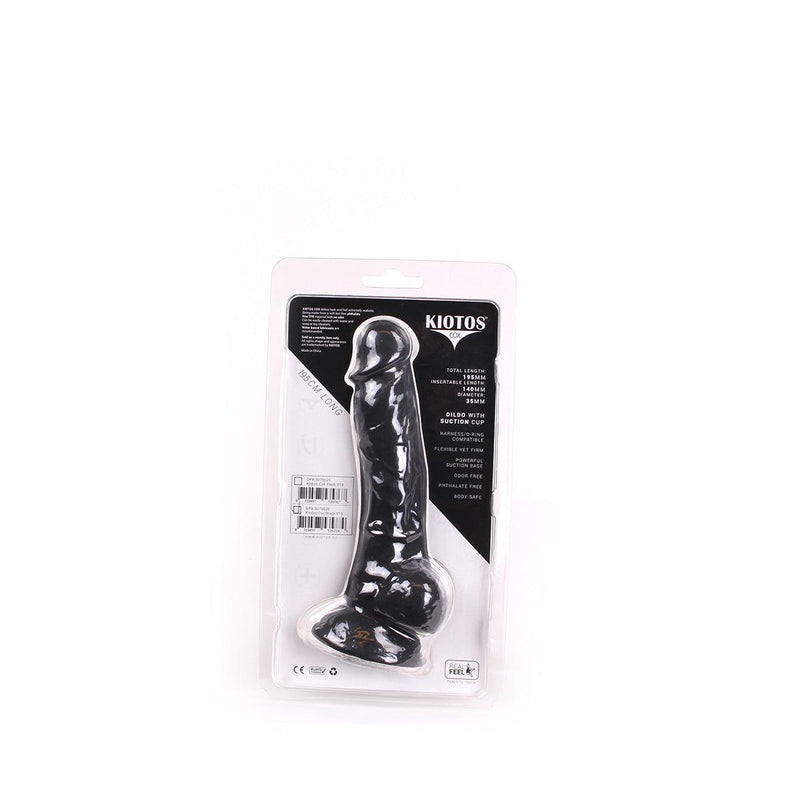 Kiotos Cox - Dildo 19,5 x 3,5 cm - Zwart-Laced-up.nl