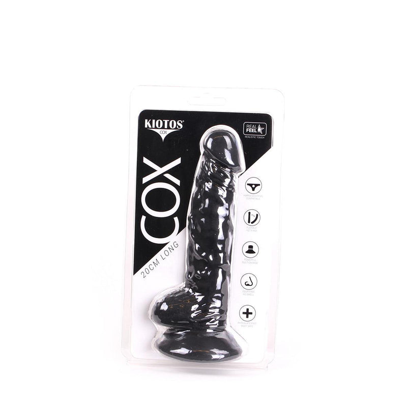 Kiotos Cox - Dildo 20 x 4 cm - Zwart-Laced-up.nl