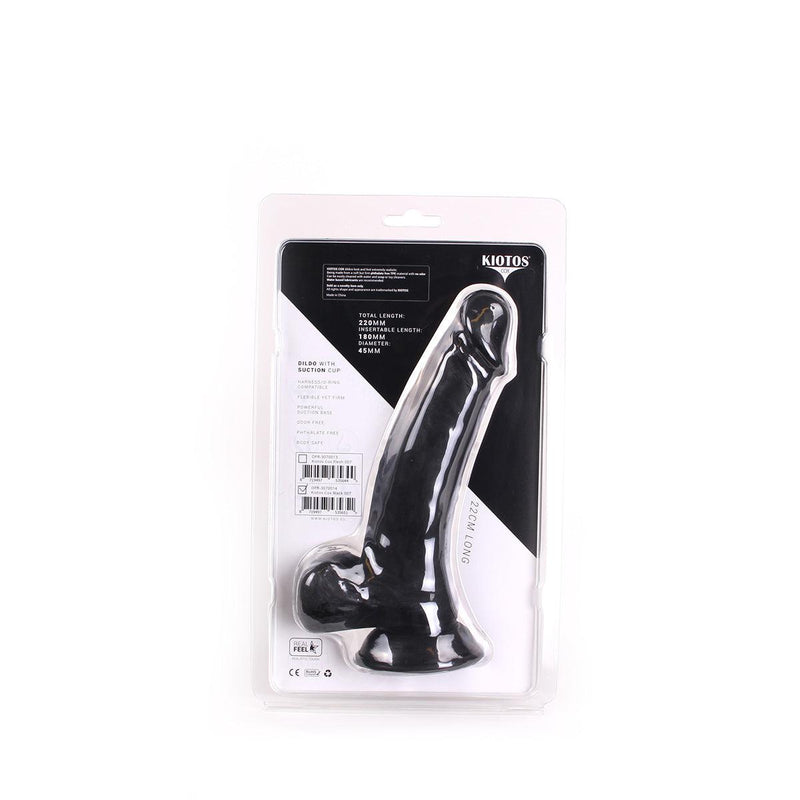 Kiotos Cox - Dildo 22 x 4,5 cm - Zwart-Laced-up.nl