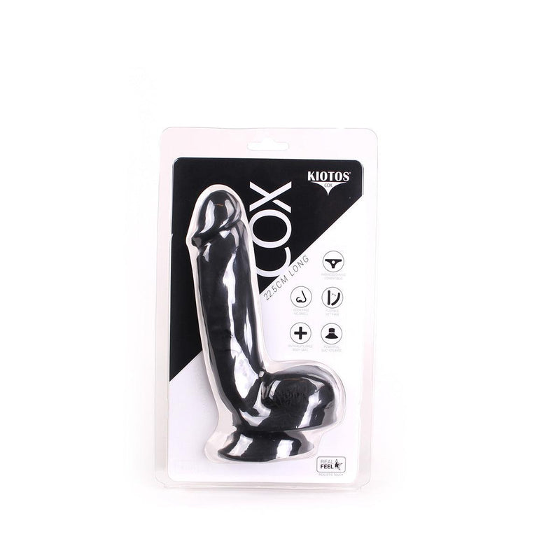 Kiotos Cox - Dildo 22,5 x 5 cm - Zwart-Laced-up.nl