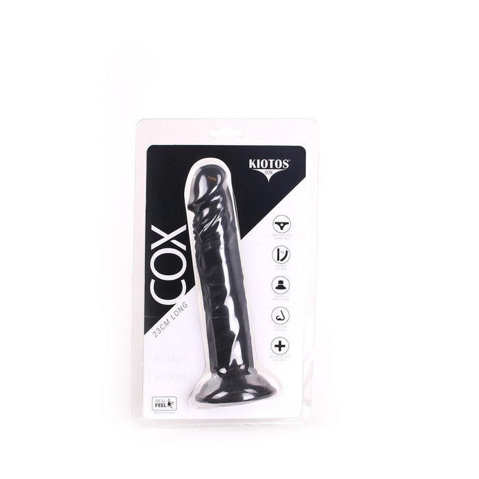 Kiotos Cox - Dildo 23 x 4,5 cm - Zwart-Erotiekvoordeel.nl