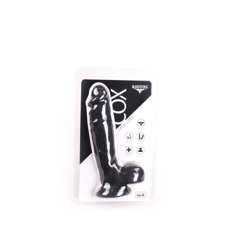 Kiotos Cox - Dildo 24 x 5,5 cm - Zwart-Laced-up.nl