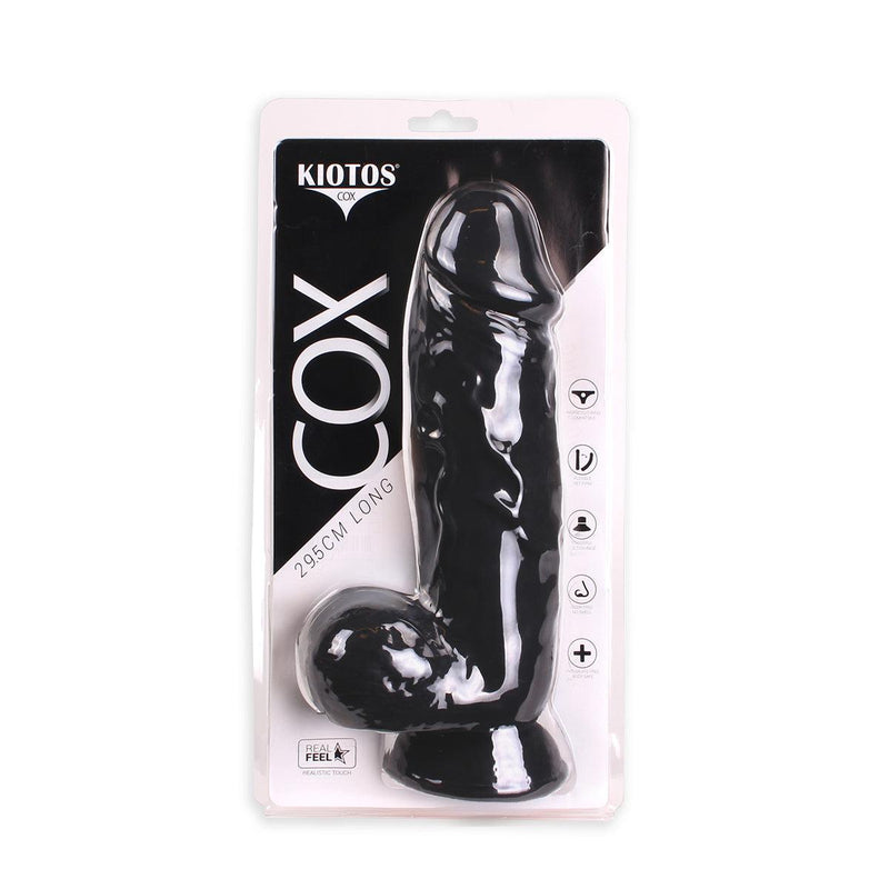 Kiotos Cox - Dildo 29,5 x 7 cm - Zwart-Laced-up.nl