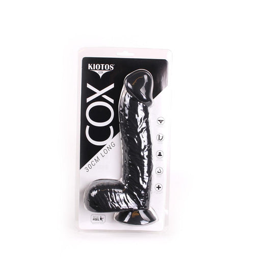 Kiotos Cox - Dildo 30 x 5,5 cm - Zwart-Laced-up.nl