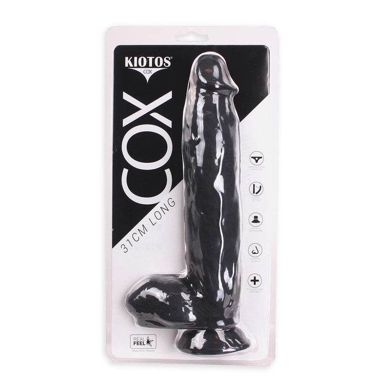 Kiotos Cox - Dildo 31 x 6 cm - Zwart-Laced-up.nl
