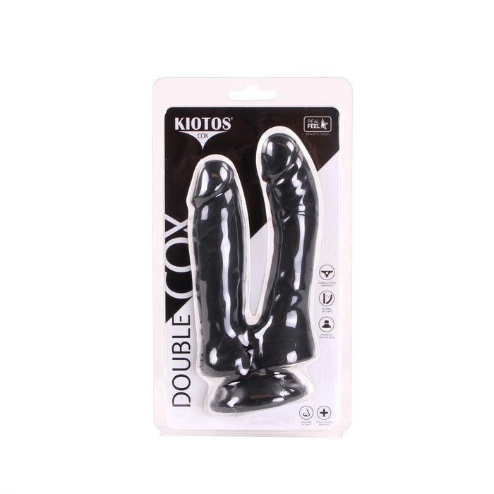 Kiotos Cox - Dildo Voor Dubbele Penetratie - 19 x 3/3.5 cm - Zwart-Laced-up.nl