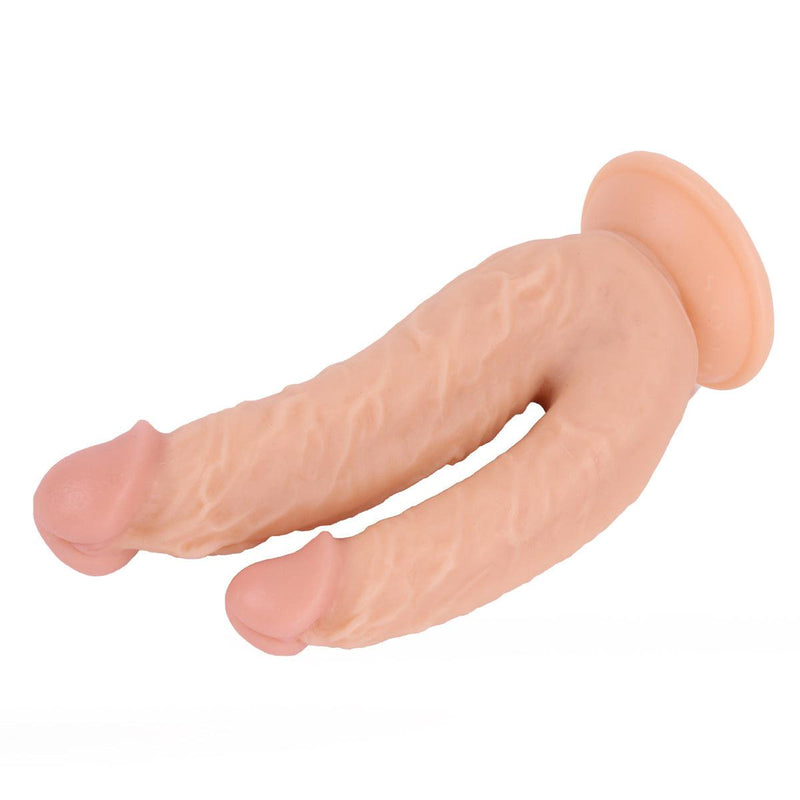 Kiotos Cox - Dildo Voor Dubbele Penetratie - 21 x 3.5/4.5 cm - Lichte Huidskleur-Laced-up.nl