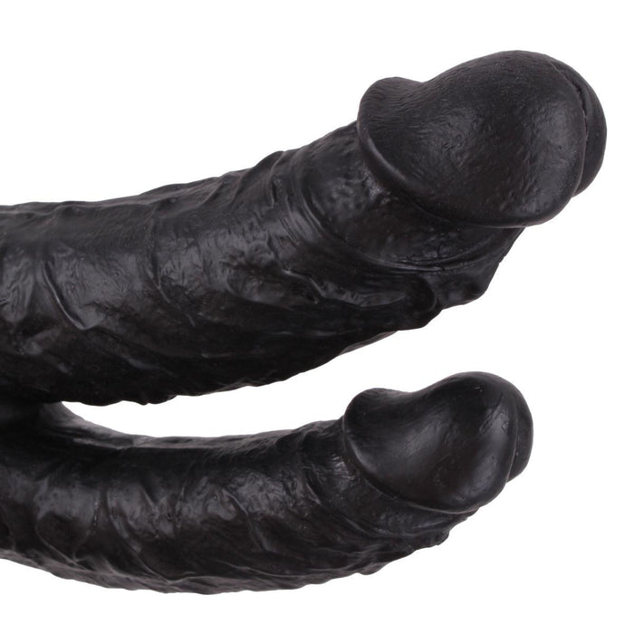 Kiotos Cox - Dildo Voor Dubbele Penetratie - 21 x 3.5/4.5 cm - Zwart-Laced-up.nl