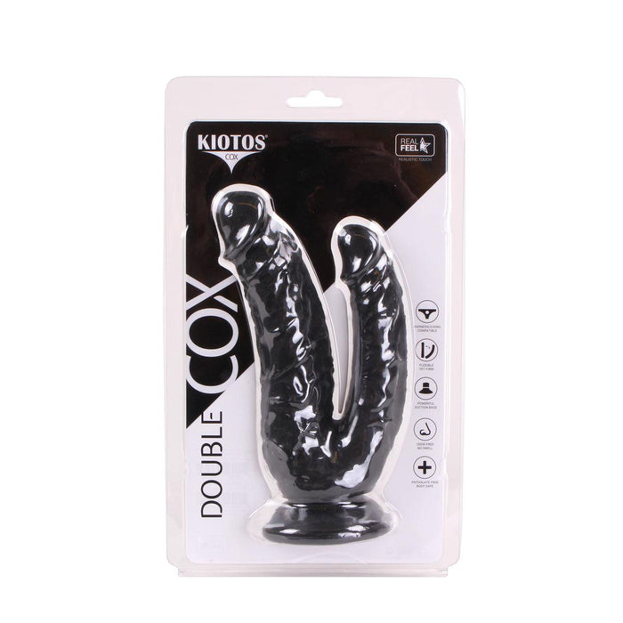 Kiotos Cox - Dildo Voor Dubbele Penetratie - 21 x 3.5/4.5 cm - Zwart-Laced-up.nl