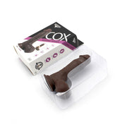 Kiotos Cox - Dildo Met Glijdende Huid 19.5 x 4.5 cm - Bruin-Laced-up.nl