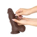 Kiotos Cox - Dildo Met Glijdende Huid 19.5 x 4.5 cm - Bruin-Laced-up.nl