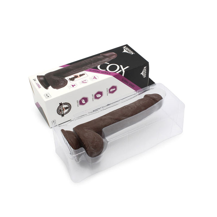 Kiotos Cox - Dildo Met Glijdende Huid - Bruin-Laced-up.nl