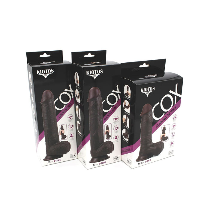 Kiotos Cox - Dildo Met Glijdende Huid - Bruin-Laced-up.nl