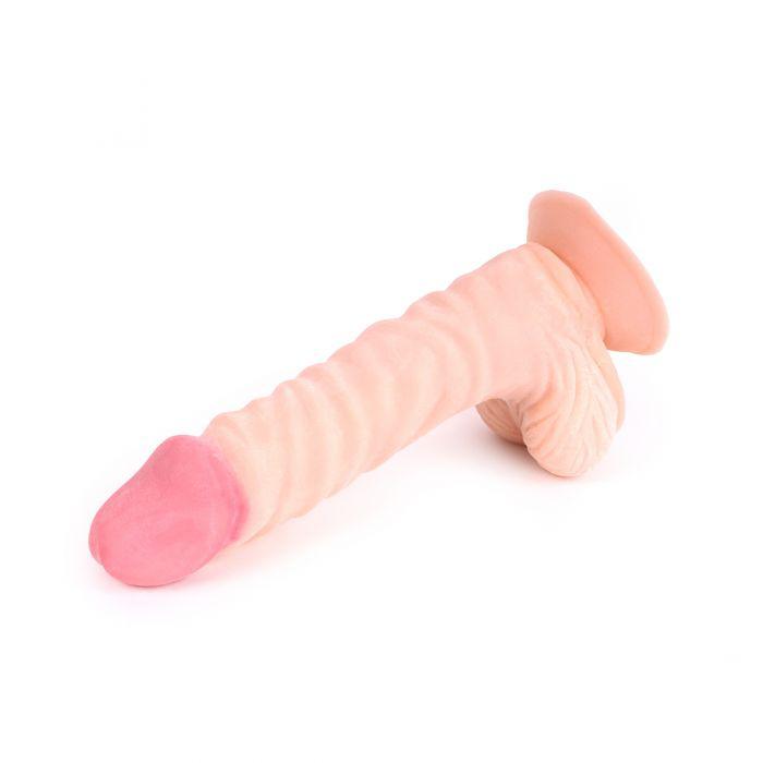Kiotos Cox - Dildo Met Zuignap die echt aanvoelt 22 x 5 cm - Lichte Huidskleur-Laced-up.nl