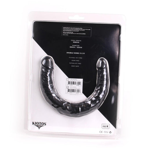 Kiotos Cox - Dubbele Dildo 35,5 cm - Zwart-Laced-up.nl