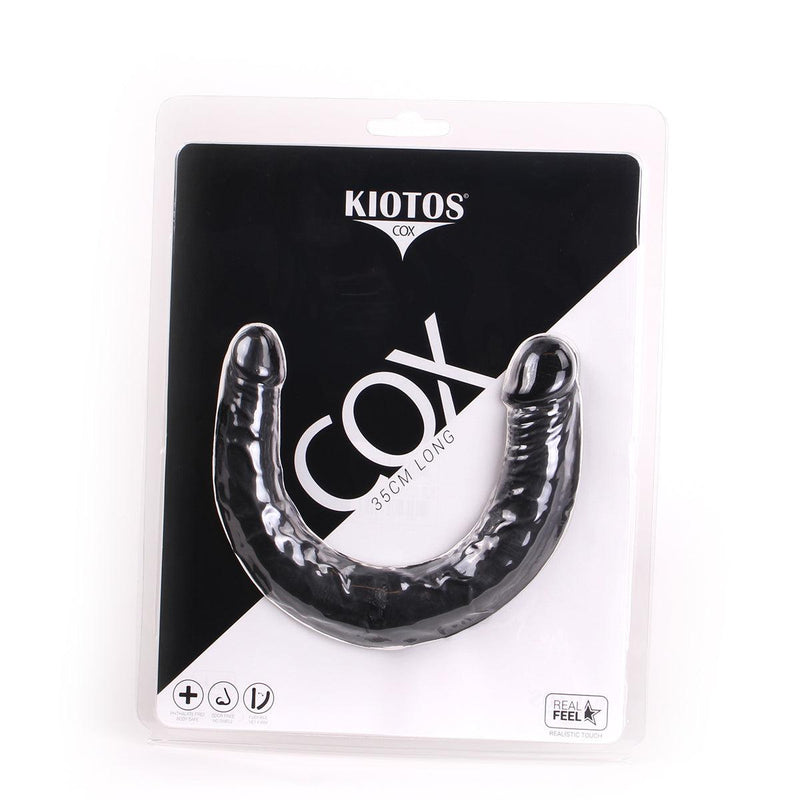 Kiotos Cox - Dubbele Dildo 35,5 cm - Zwart-Laced-up.nl