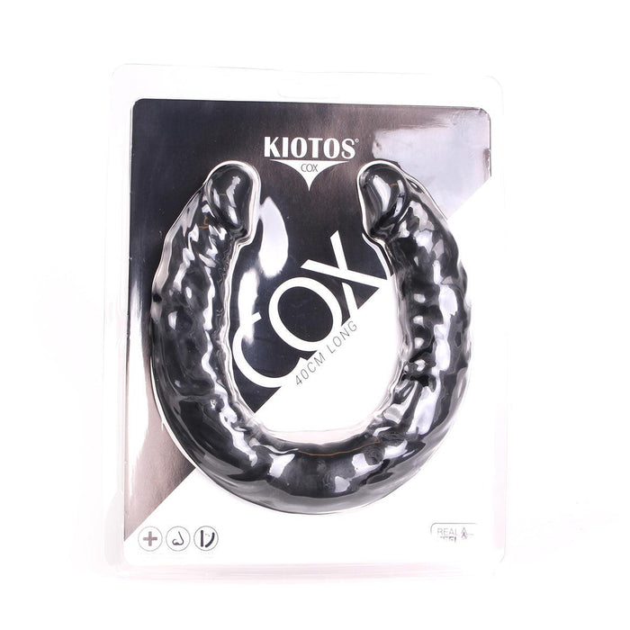 Kiotos Cox - Dubbele Dildo - 40 x 3.6/3.8 cm - Zwart-Laced-up.nl