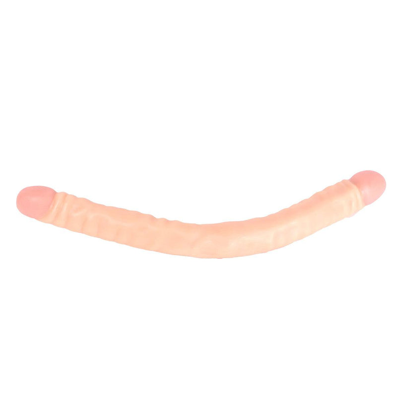 Kiotos Cox - Dubbele Dildo - 45 x 4,5/4,8 cm - Lichte Huidskleur-Laced-up.nl