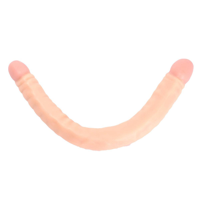 Kiotos Cox - Dubbele Dildo - 45 x 4,5/4,8 cm - Lichte Huidskleur-Laced-up.nl