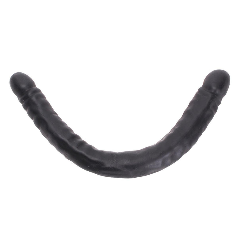 Kiotos Cox - Dubbele Dildo - 45 x 4,5/4,8 cm - Zwart-Laced-up.nl